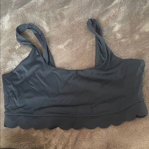 JoyLab Black Scallop-Edge Bralette Without Pads